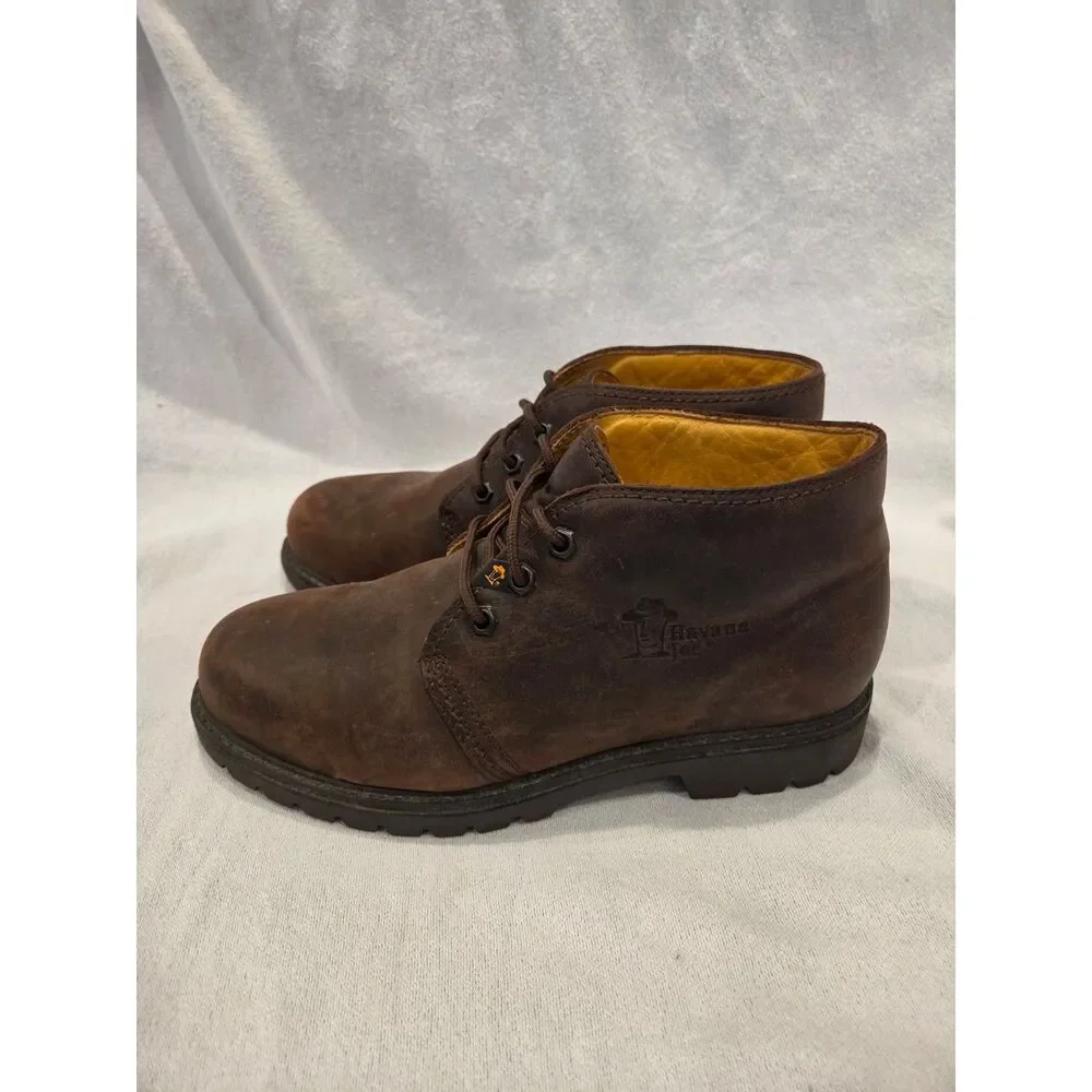 Vintage Havana Joe Brown Leather Chukka Boots Lug Sole Mens 9.5 Panama Jack
